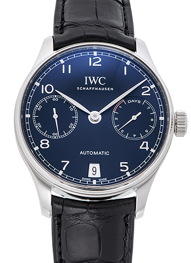 IWC ポルトギーゼ 7デイズパワーリザーブ IW500710 ブルー 新品 39381 IWC ポルトギーゼ 7デイズパワーリザーブ IW500710 ブルー 新品 39381
