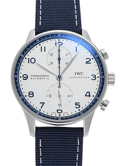 IWC ポルトギーゼ クロノグラフ ブッフェラー ブルー IW371492 シルバー 新品 46888 IWC ポルトギーゼ クロノグラフ ブッフェラー ブルー IW371492 シルバー 新品 46888