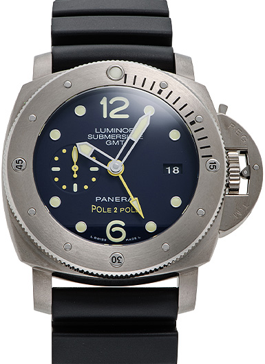 パネライ サブマーシブル1950 3デイズ GMT チタニオ PAM00719 ブルー USED 51354 パネライ サブマーシブル1950 3デイズ GMT チタニオ PAM00719 ブルー USED 51354