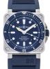 ¥Ù¥ë¡õ¥í¥¹ BR03-92 ¥À¥¤¥Ð¡¼¥Ö¥ë¡¼ ¥Ö¥ë¡¼ (Bell&Ross BR03-92 Diver Blue)/ Ref.BR0392-D-BU-ST/SRB